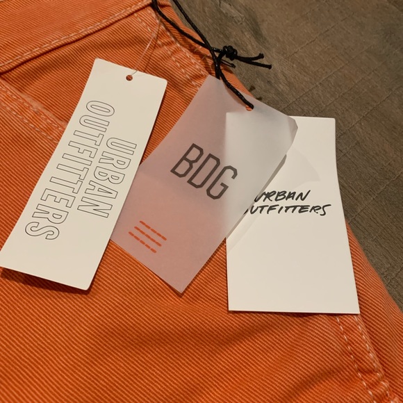 BDG women’s orange summer jean carpenter shorts - Picture 2 of 5